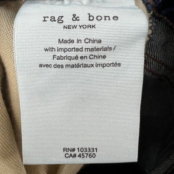 Rag & Bone Cate Mid Rise Skinny Denim Jeans Chelsea Blue Cotton Blend Size 28 - Picture 9 of 10